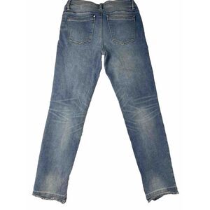 White House Black Market Skimmer Raw Hem Jeans Distressed 28x27 8"‎ Rise Sz 2